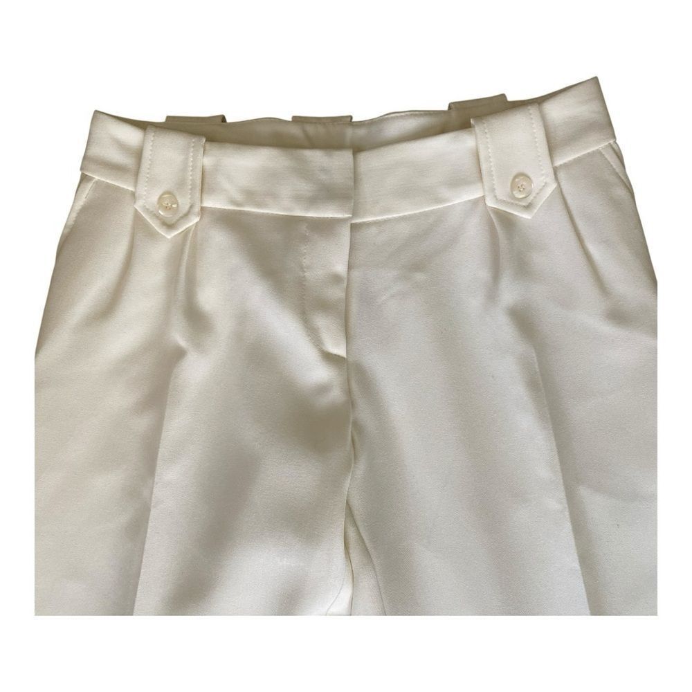 Women's Long Elegant Legs Ivory White Wide-Leg Pants Size 4 - Picture 3 of 7
